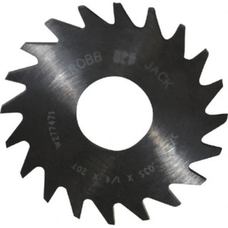 RobbJack 3/4 x 0.035, 1/4 Arbor, 20-Tooth Solid Carbide Slitting & Slotting Saw Uncoated, RH Cut, Straight Teeth, Con...